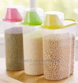 3 Piece 2.5 Food Plastic Storage Grains Cereal Containers