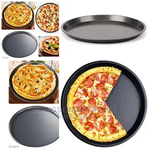 Non-Stick Pizza Steel Baking Round Oven Tray Pan, 30cm