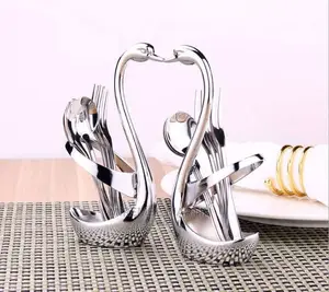 Swan Spoon and Fork Holder