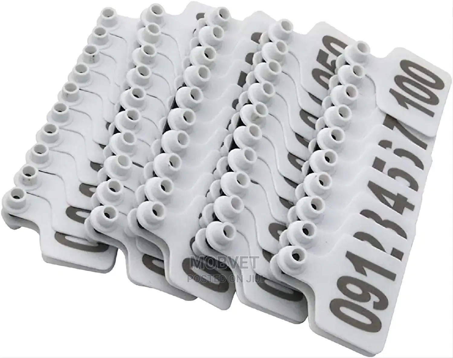 100 Cows White Ear Tags