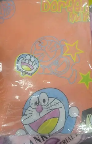Cartooned Kids Bedsheets.( Orange)