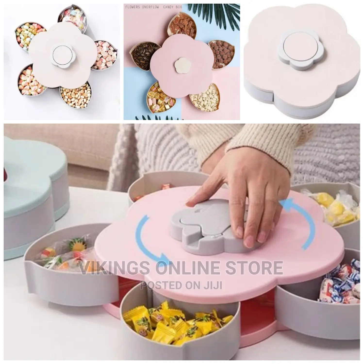 Candy Box Serving Tray Storage With Mobile Phone Stand