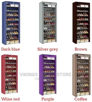 10 Tier 9 Grid Shoe Rack