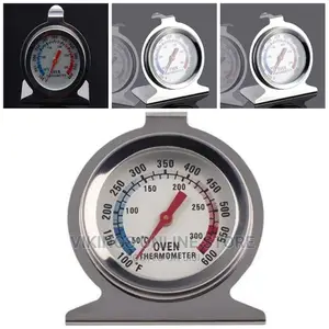 Kitchen Stainless Steel Oven Thermometer Gauge 4 BBQ Baking