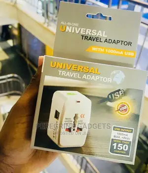 Original Universal Travel Adaptor With 1000ma Usb