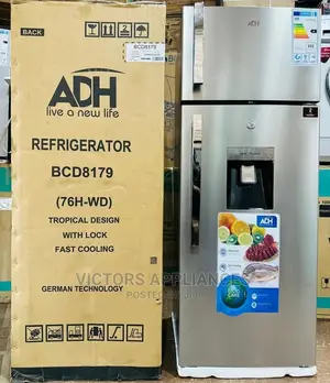 Adh 270L Double Door Refrigerator With Water Dispenser