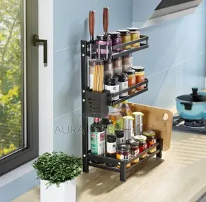 3-Tier Multifunctional Seasoning Rack