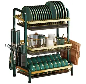 Multifunctional 3 Layer R Shaped Dish/Bowl Rack