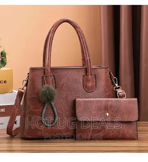 2pcs Ladies Designer Handbags - Brown