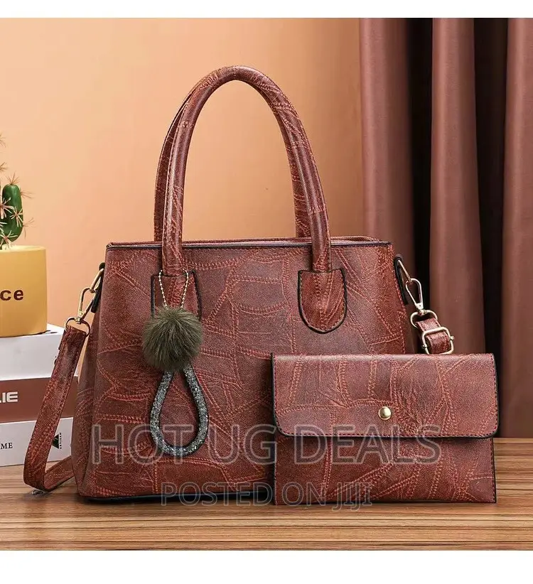 2pcs Ladies Designer Handbags - Brown