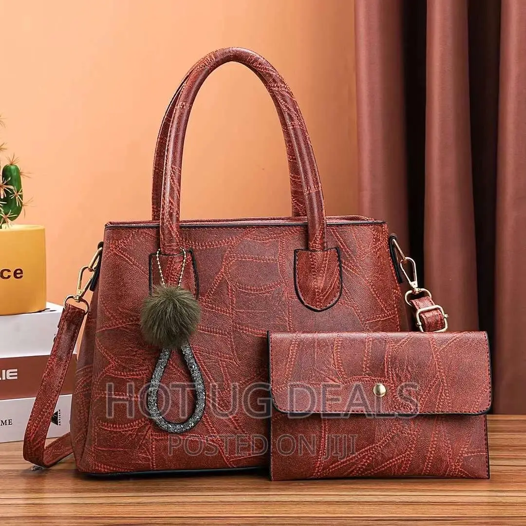 2pcs Ladies Designer Handbags - Brown