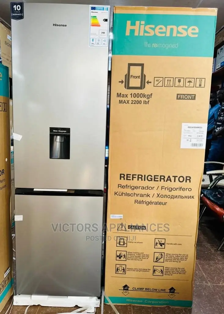 Hisense Refrigerator 341L Double Door With Dispensor