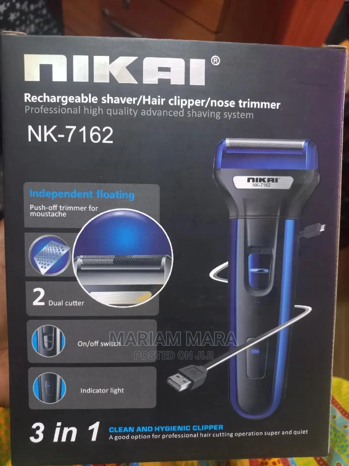 Rechargeable Shaver 3 in 1 Nikai