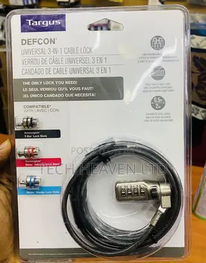 Universal 3-in-1 Cable Lock Laptop Lock