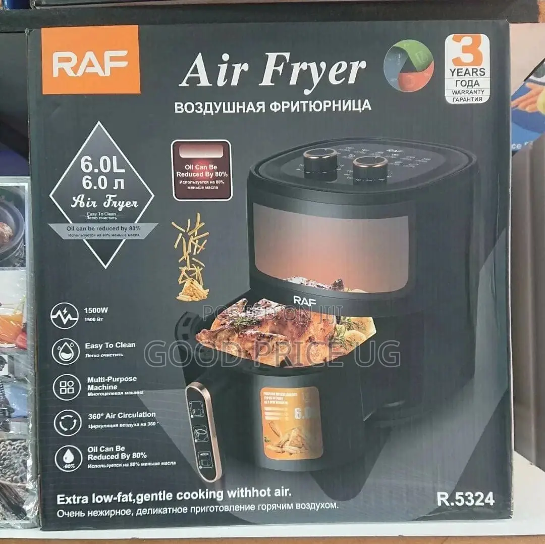 6 Litres RAF Digital Air Fryer With 2 Years Warranty.