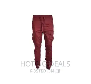 Khaki Cargo Pants - Maroon