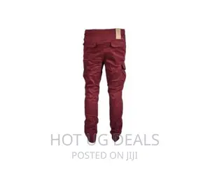 Khaki Cargo Pants - Maroon