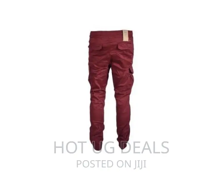 Khaki Cargo Pants - Maroon
