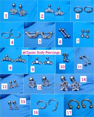 17pairs(34 Earring Set) Silver or Gold Stud Earrings Set