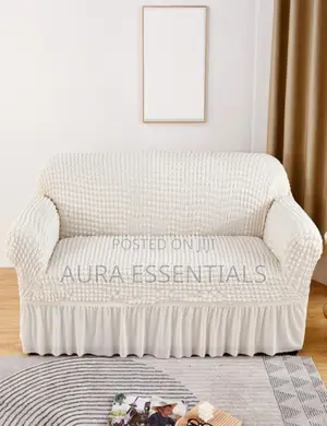 3:1:1 Ivory Five Seater Elastic Sofa Cover