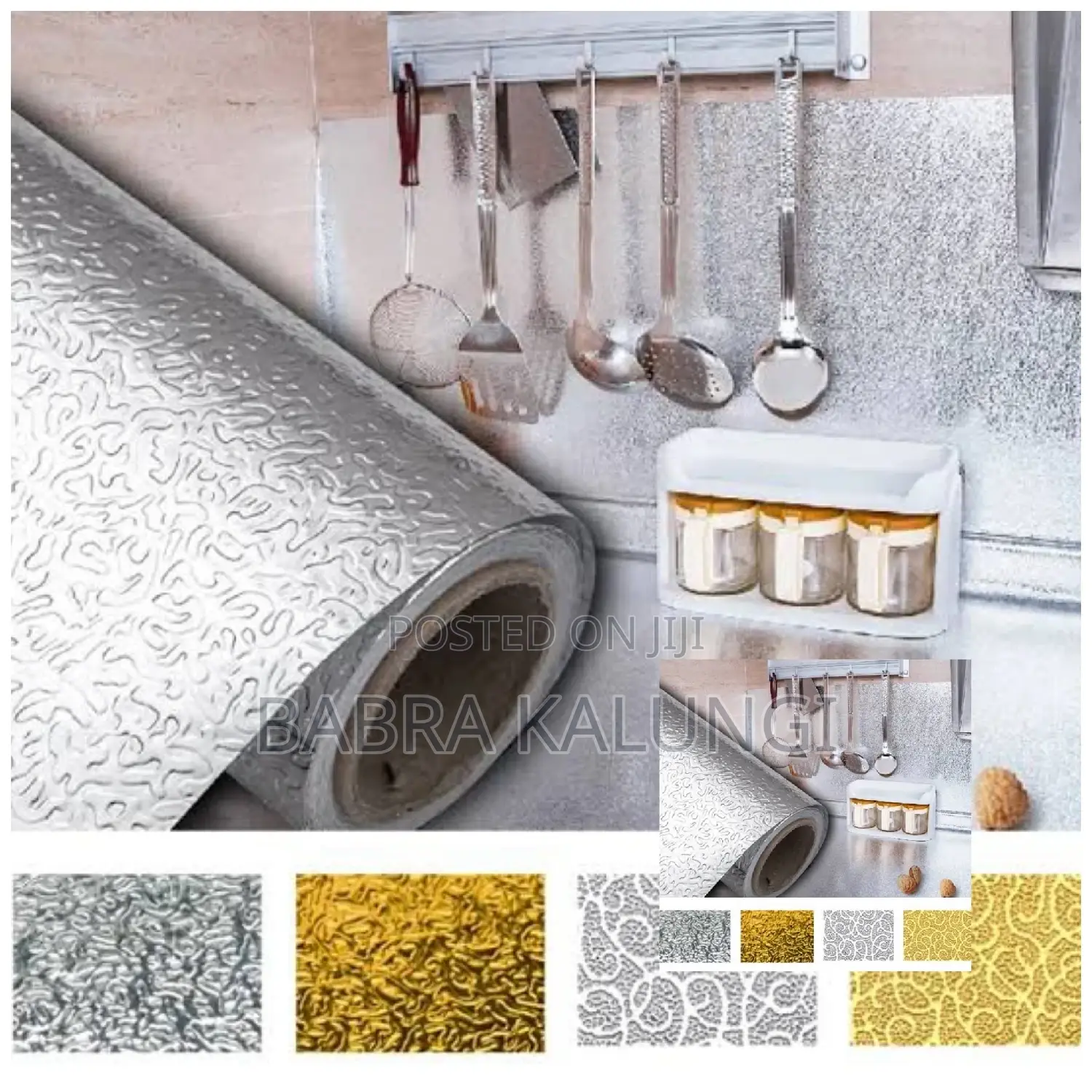 Waterproof Oil Proof Aluminum Foil Kitchen Stickers