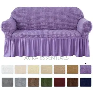 3:2:1 Purple Six Seater Elastic Sofa Cover