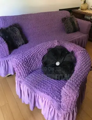 3:2:1 Purple Six Seater Elastic Sofa Cover