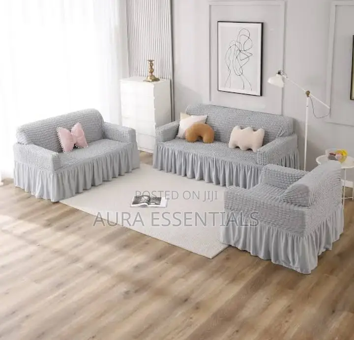3:1:1 Light Grey Five Seater Elastic Sofa Cover