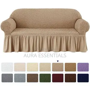 2:1:1 Khaki Four Seater Elastic Sofa Cover