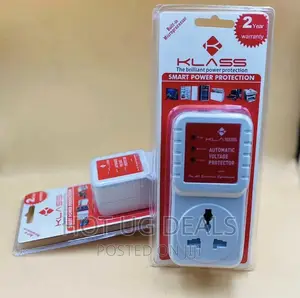 Klass Automatic Voltage Power Guard Surge Protector - White