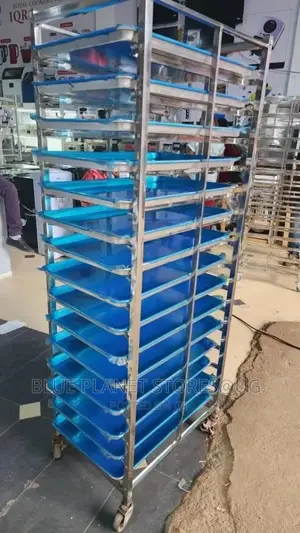 Industrial Wheel Trolley With Trays || 60 × 40cm || S/S Body