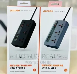 3 Heavy Duty Extension 4 Usb A Ports 1 Usb C - Black, Grey