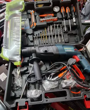Hammer Drill With Other Workshop Tools
