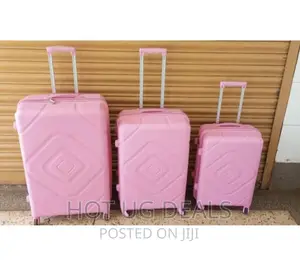 Waterproof Plastic Travel Suitcases- Pink