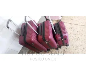 Waterproof Plastic Suitcase- Maroon