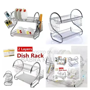 2layer Stainless Steel Dish Drying Drainer Rack