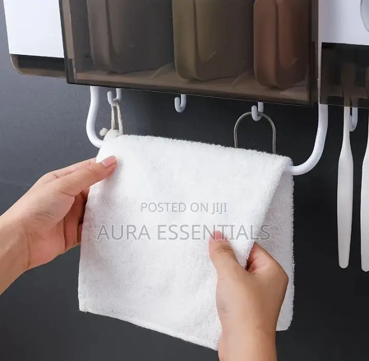 Toothpaste Dispenser and Toothbrush Holder