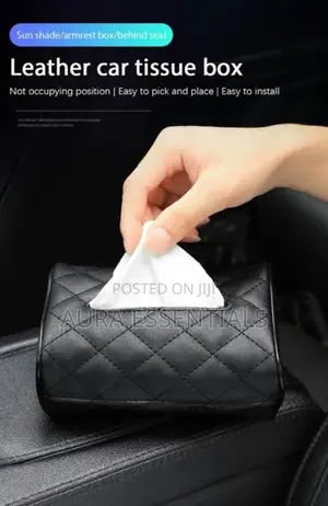 Leather Car Tissue Box
