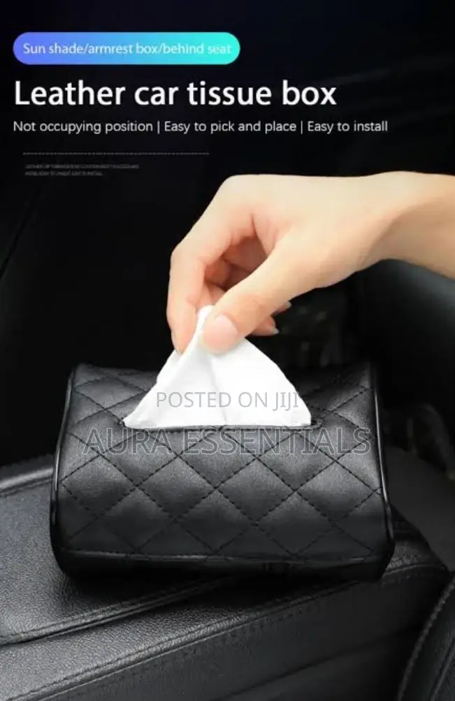 Leather Car Tissue Box