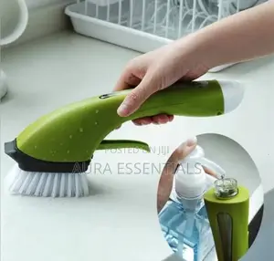 Multipurpose Household Spray Brush With Soap Dispenser