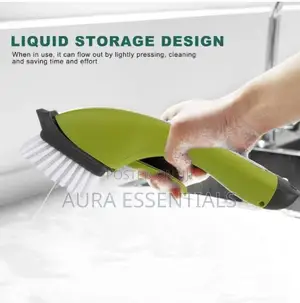 Multipurpose Household Spray Brush With Soap Dispenser