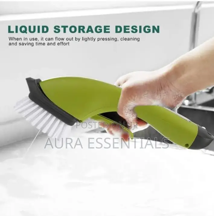 Multipurpose Household Spray Brush With Soap Dispenser
