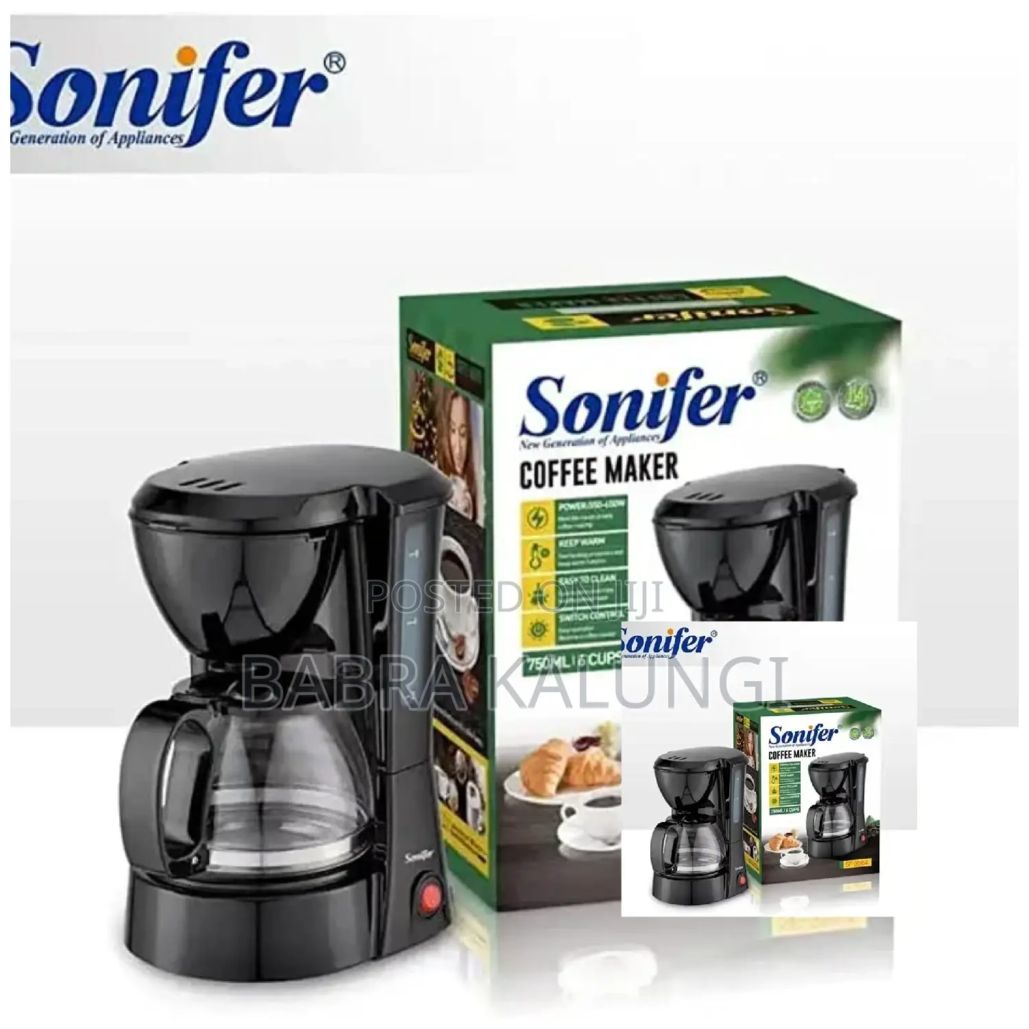 Sonifer Brand New Coffee Maker Black