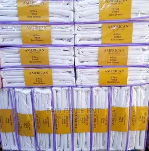 American Pure Cotton Bedsheets in Pure White.6x6( White)