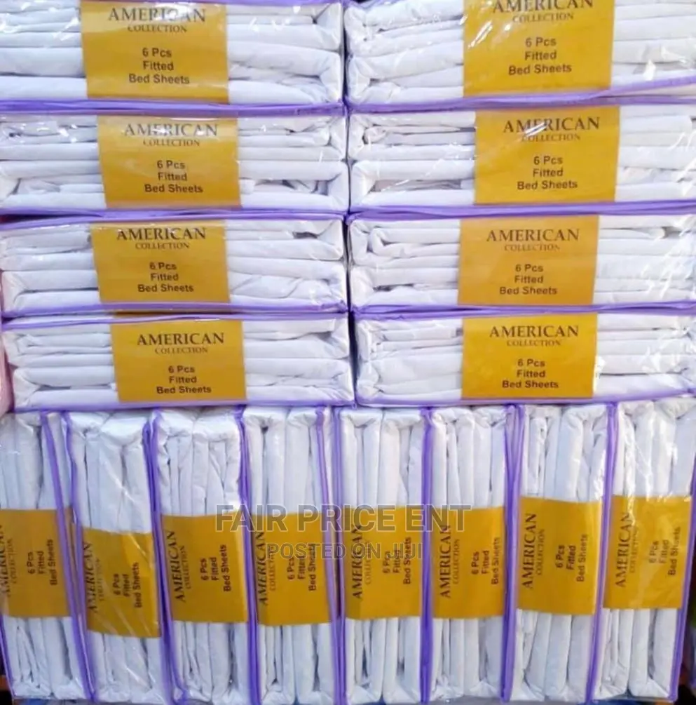American Pure Cotton Bedsheets in Pure White.6x6( White)