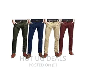 4 Pack Of Men’S Khaki Stretcher Trousers- Multi Color