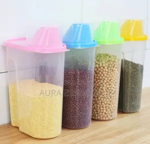 Transparent Airtight Plastic Cereal Storage Container