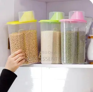 Transparent Airtight Plastic Cereal Storage Container