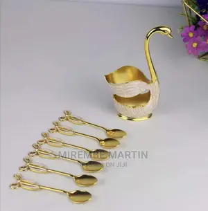 Swan Gold Spoon Holder