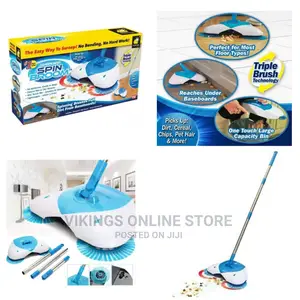 Spin Broom Sweeper – Blue White